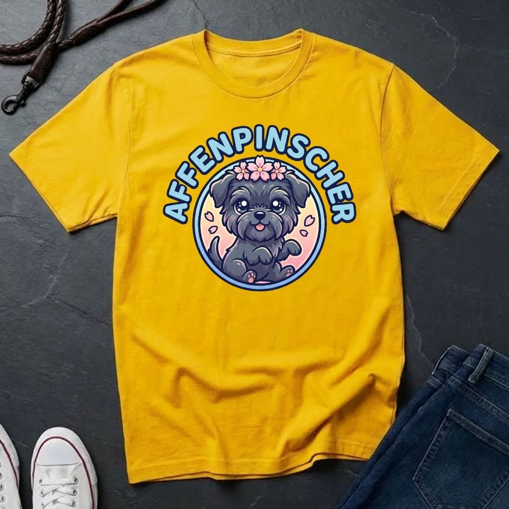 Affenpinscher Dog T-Shirt - Funny Monkey Dog Graphic — Comfort Colors 1717