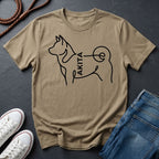 Akita Minimalist Line Art Shirt - Comfort Colors 1717 Dog Breed Tee - Akita Mom Gift