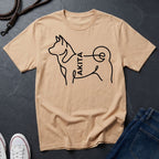 Akita Minimalist Line Art Shirt - Comfort Colors 1717 Dog Breed Tee - Akita Mom Gift