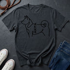 Akita Minimalist Line Art Shirt - Comfort Colors 1717 Dog Breed Tee - Akita Mom Gift