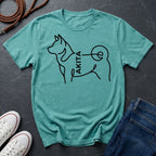 Akita Minimalist Line Art Shirt - Comfort Colors 1717 Dog Breed Tee - Akita Mom Gift