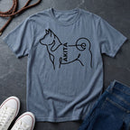 Akita Minimalist Line Art Shirt - Comfort Colors 1717 Dog Breed Tee - Akita Mom Gift