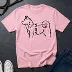 Akita Minimalist Line Art Shirt - Comfort Colors 1717 Dog Breed Tee - Akita Mom Gift