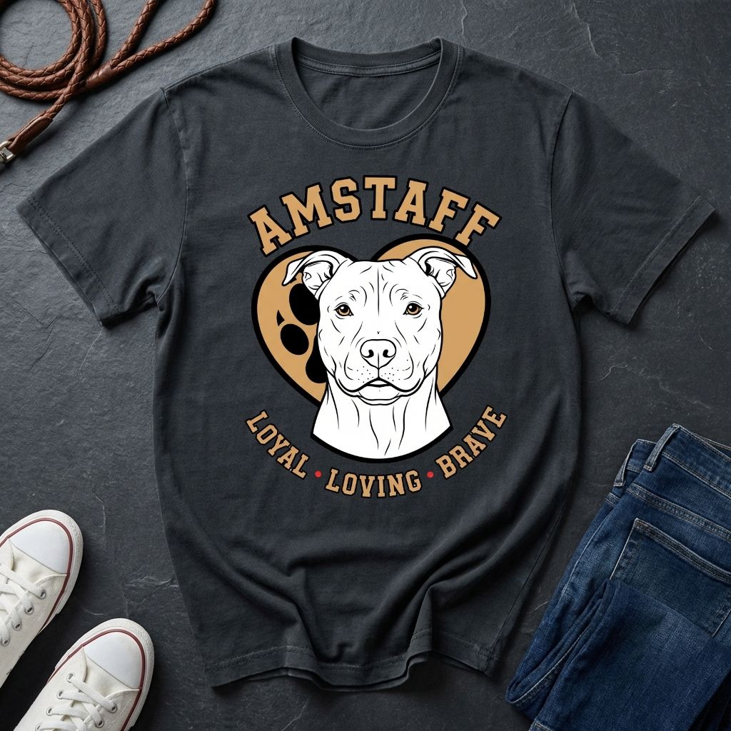 American Staffordshire Terrier Shirt - AmStaff Muscle Dog Tee - Comfort Colors 1717