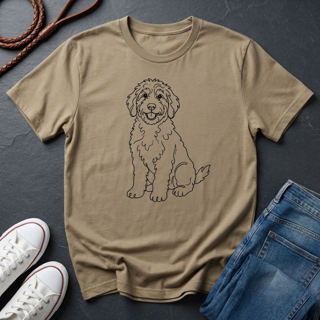 Bernedoodle Line Art Shirt - Minimalist Doodle Lover Tee — Comfort Colors 1717