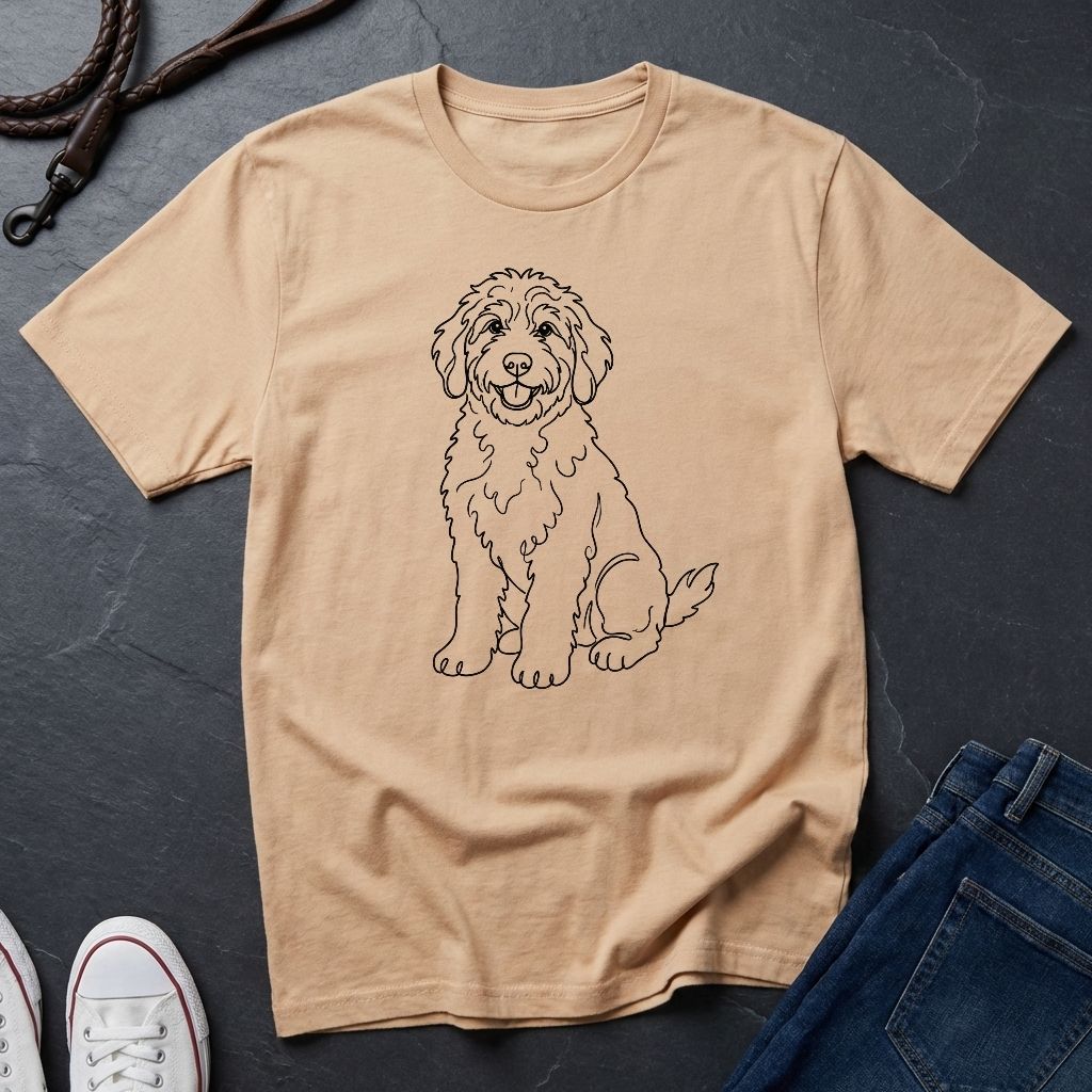 Bernedoodle Line Art Shirt - Minimalist Doodle Lover Tee — Comfort Colors 1717