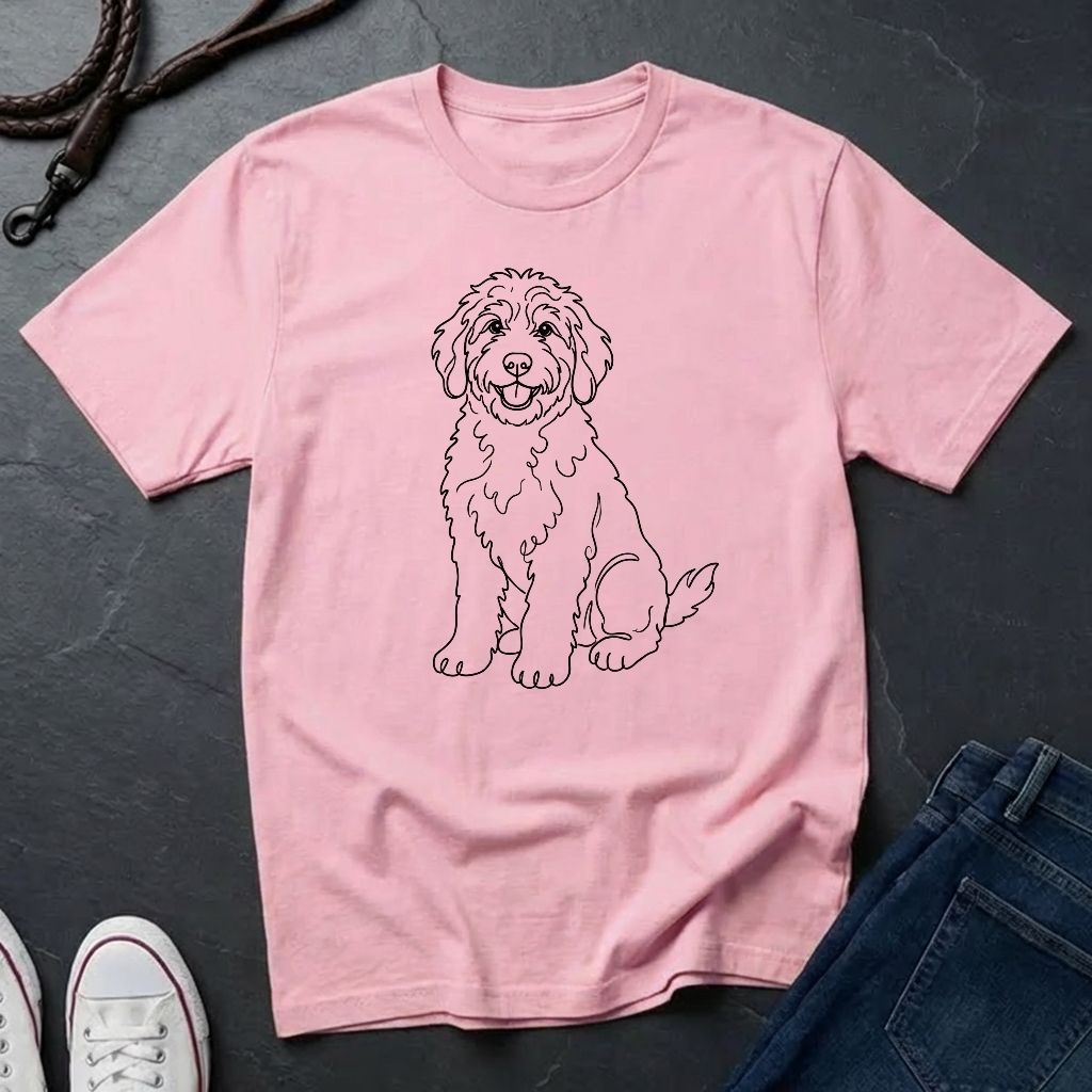 Bernedoodle Line Art Shirt - Minimalist Doodle Lover Tee — Comfort Colors 1717