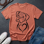 Boxer T-Shirt - Heart of Gold Wiggle Butt - Vintage Boxer Dog Gift — Comfort Colors 1717