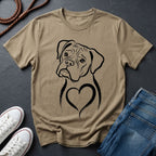 Boxer T-Shirt - Heart of Gold Wiggle Butt - Vintage Boxer Dog Gift — Comfort Colors 1717