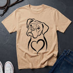 Boxer T-Shirt - Heart of Gold Wiggle Butt - Vintage Boxer Dog Gift - Comfort Colors 1717