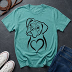 Boxer T-Shirt - Heart of Gold Wiggle Butt - Vintage Boxer Dog Gift — Comfort Colors 1717