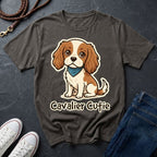 Cavalier King Charles Puppy Graphic Pop Art Shirt — Modern Spaniel Illustration — Comfort Colors 1717