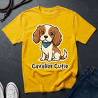 Cavalier King Charles Puppy Graphic Pop Art Shirt — Modern Spaniel Illustration — Comfort Colors 1717