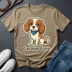 Cavalier King Charles Puppy Graphic Pop Art Shirt — Modern Spaniel Illustration — Comfort Colors 1717