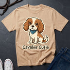 Cavalier King Charles Puppy Graphic Pop Art Shirt — Modern Spaniel Illustration — Comfort Colors 1717