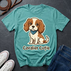 Cavalier King Charles Puppy Graphic Pop Art Shirt — Modern Spaniel Illustration — Comfort Colors 1717