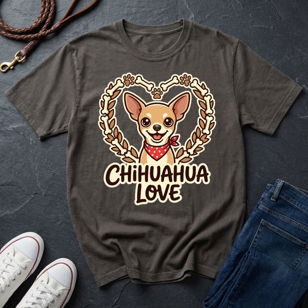 Chihuahua Love Graphic Pop Art Shirt — Cute Dog Breed Tee — Comfort Colors 1717
