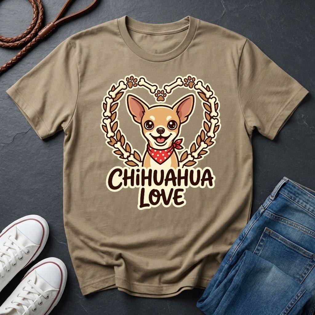Chihuahua Love Graphic Pop Art Shirt — Cute Dog Breed Tee — Comfort Colors 1717