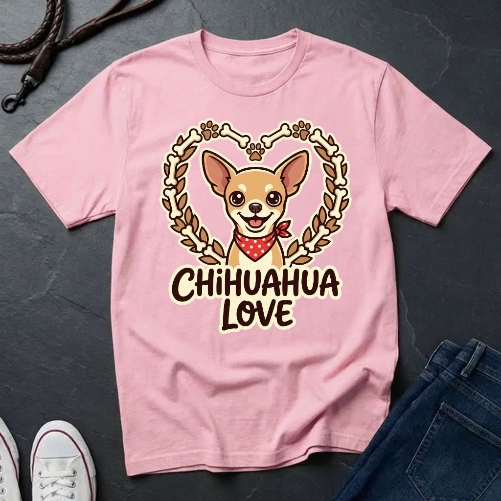 Chihuahua Love Graphic Pop Art Shirt — Cute Dog Breed Tee — Comfort Colors 1717
