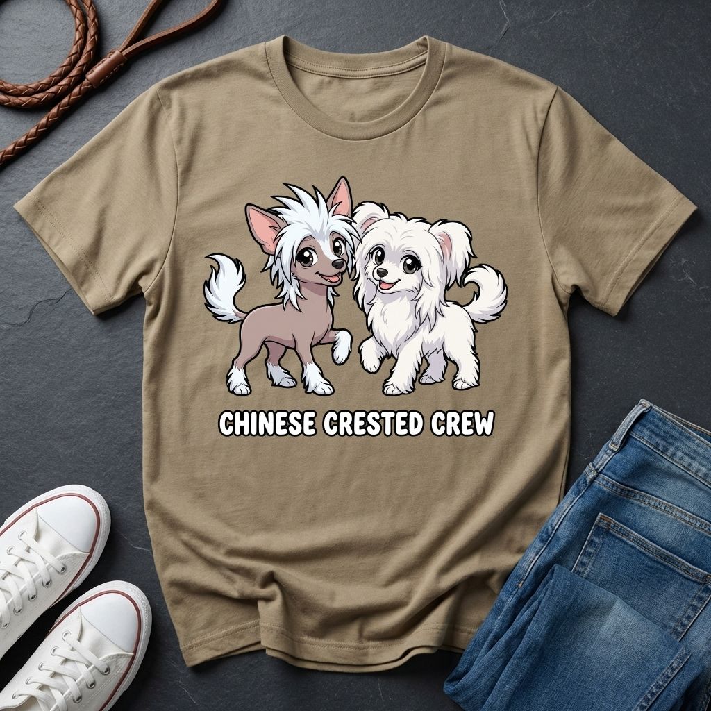 The "Crested Crew" Graphic Pop Art Tee — Premium Chinese Crested Heritage Shirt - Comfort Colors 1717