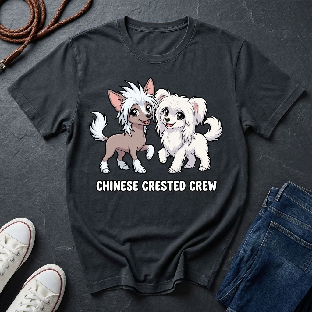 The "Crested Crew" Graphic Pop Art Tee — Premium Chinese Crested Heritage Shirt - Comfort Colors 1717
