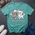 The "Crested Crew" Graphic Pop Art Tee — Premium Chinese Crested Heritage Shirt - Comfort Colors 1717