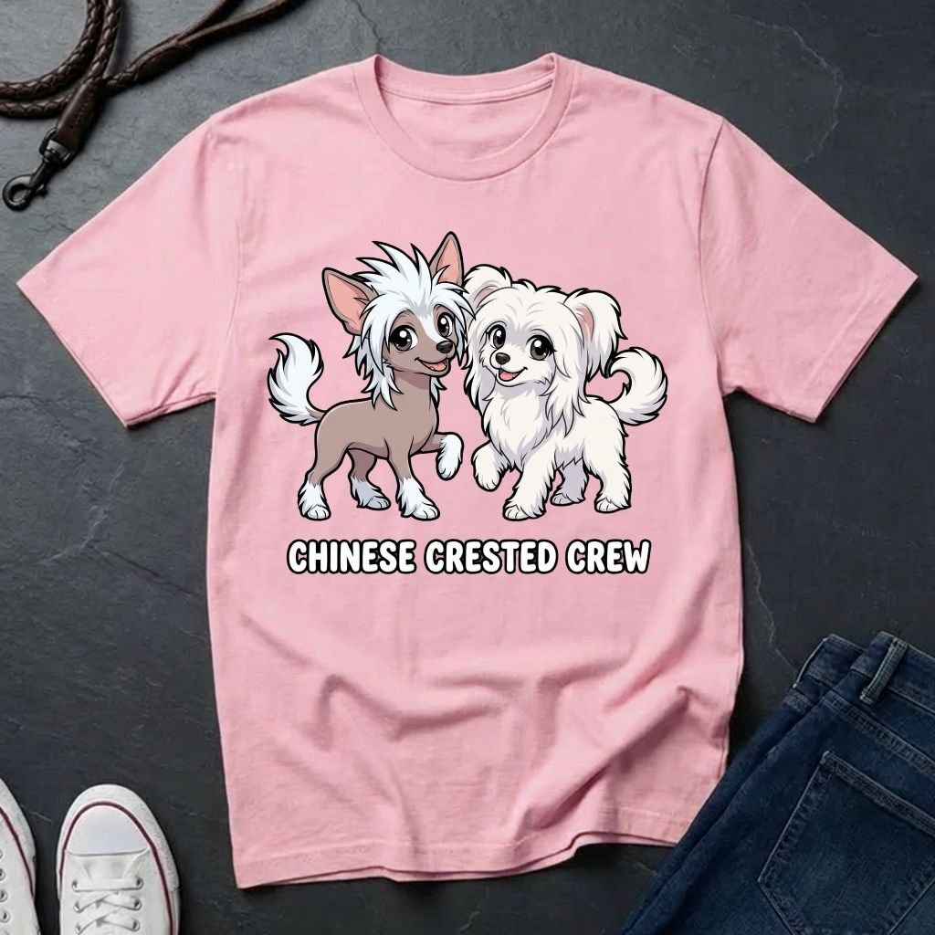 The "Crested Crew" Graphic Pop Art Tee — Premium Chinese Crested Heritage Shirt - Comfort Colors 1717