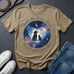 Under the Same Stars Cosmic Love Graphic Pop Art Shirt — Dog & Cat Friendship Tee - Comfort Colors 1717