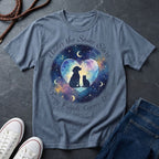 Under the Same Stars Cosmic Love Graphic Pop Art Shirt — Dog & Cat Friendship Tee - Comfort Colors 1717