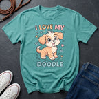 I Love My Doodle Graphic Pop Art Shirt — Modern Doodle Dog Illustration — Comfort Colors 1717