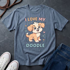 I Love My Doodle Graphic Pop Art Shirt — Modern Doodle Dog Illustration — Comfort Colors 1717