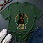 Doberman 'Got Your 6'  — Protective Dog Loyalty Tee - Comfort Colors 1717