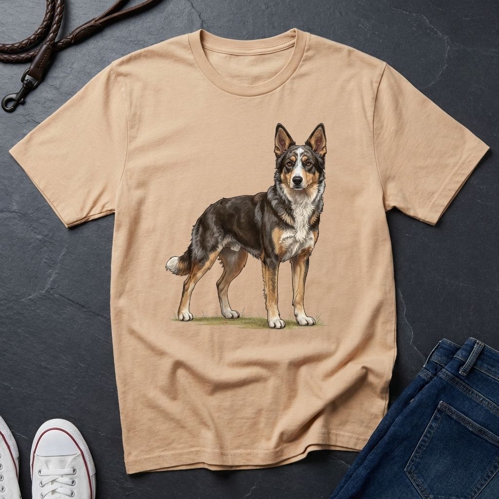 Mudi Dog Shirt - Rare Breed Curly Coat Detailed Portrait - Comfort Colors 1717