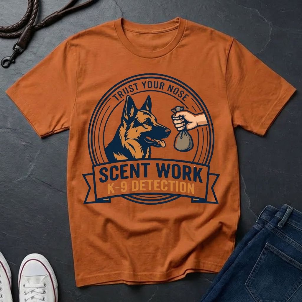 Scent Work Dog Training Shirt - K9 Nose Work Tee — Comfort Colors 1717