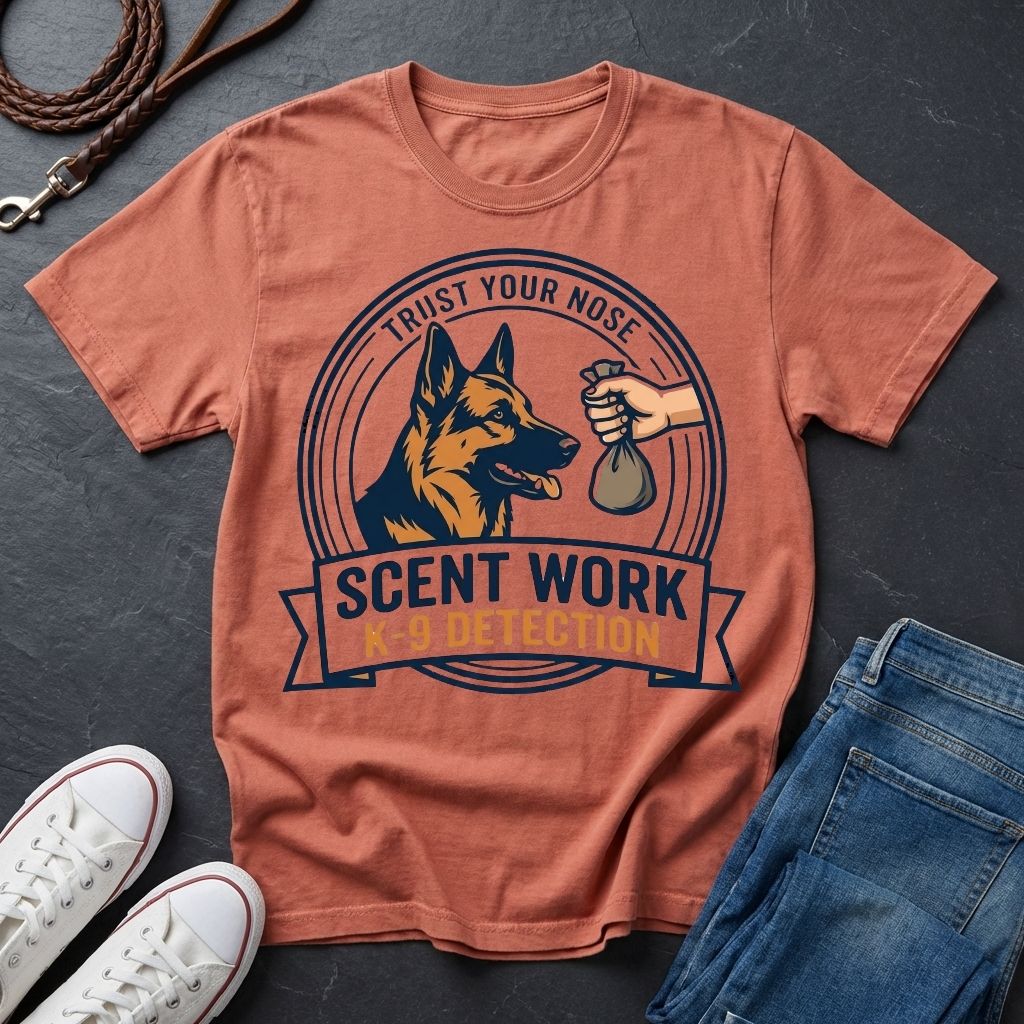 Scent Work Dog Training Shirt - K9 Nose Work Tee — Comfort Colors 1717