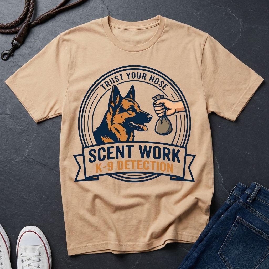 Scent Work Dog Training Shirt - K9 Nose Work Tee - Comfort Colors 1717 Premium Shirt