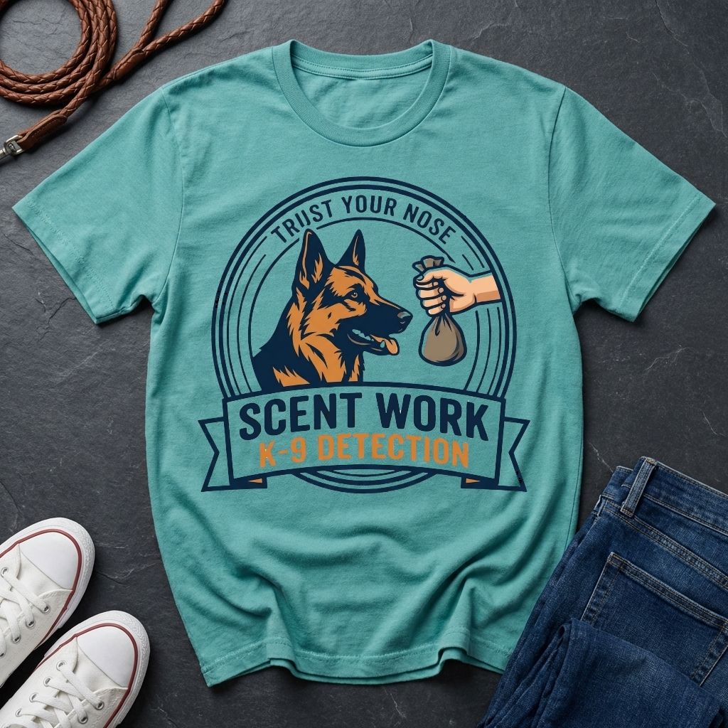 Scent Work Dog Training Shirt - K9 Nose Work Tee — Comfort Colors 1717