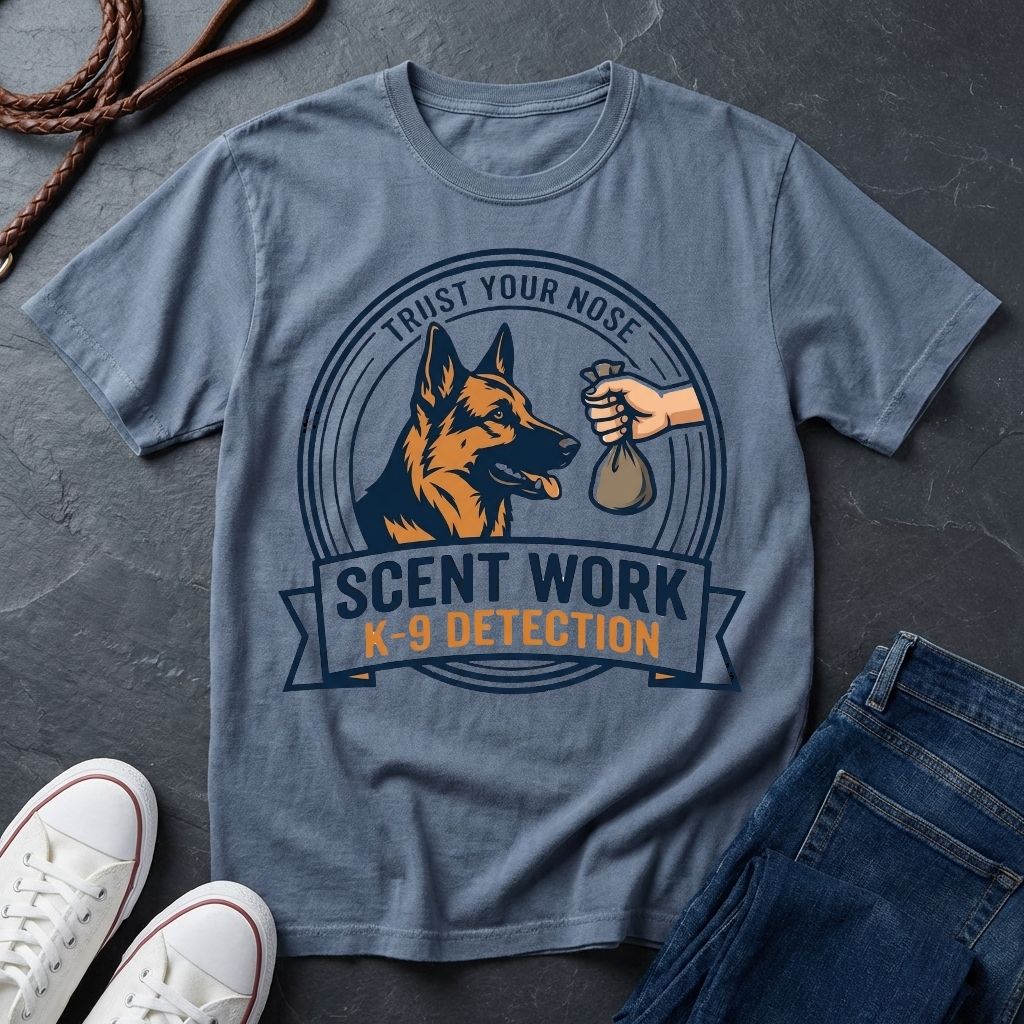 Scent Work Dog Training Shirt - K9 Nose Work Tee — Comfort Colors 1717