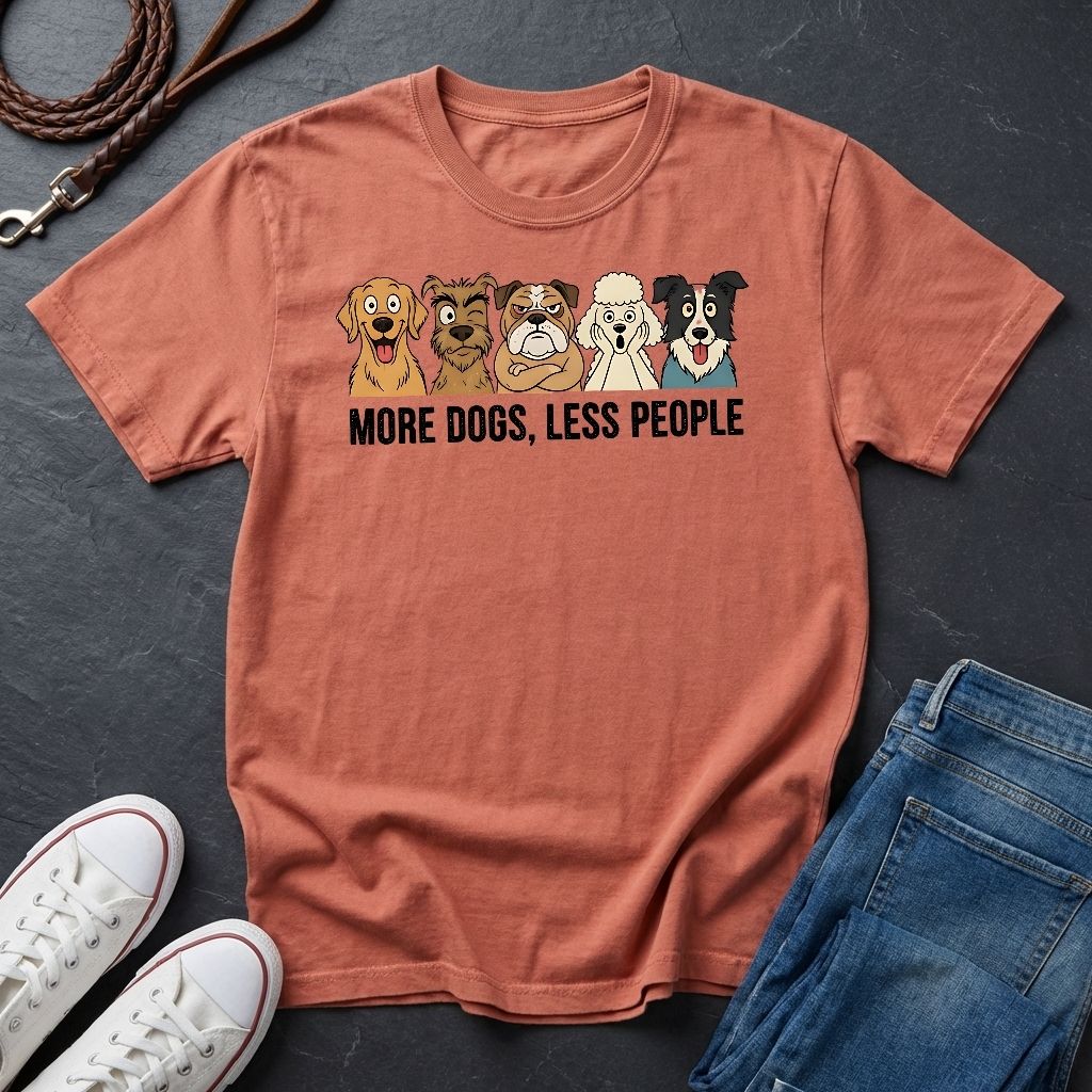 More Dogs Less People Shirt - Funny Dog Owner Gift — Comfort Colors 1717