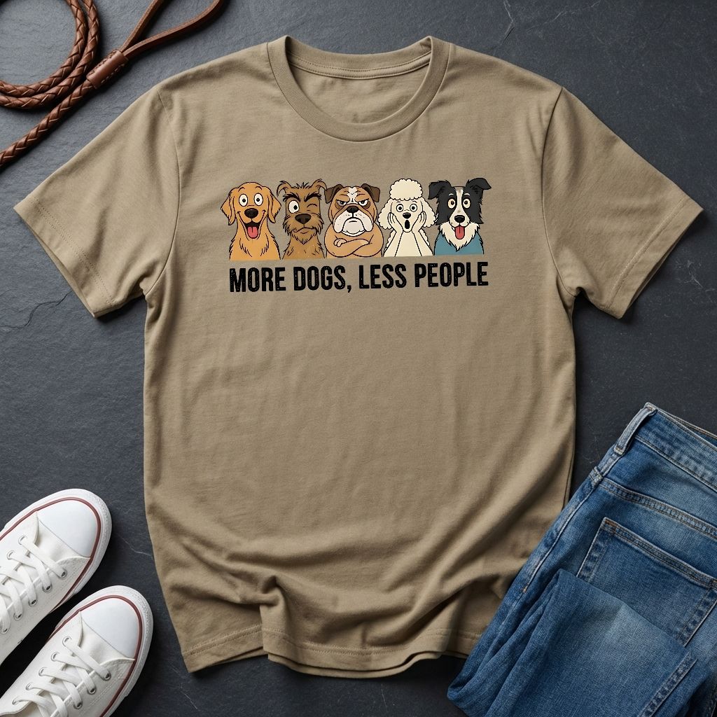 More Dogs Less People Shirt - Funny Dog Owner Gift — Comfort Colors 1717