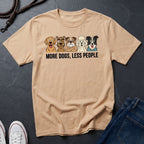 More Dogs Less People Shirt - Funny Dog Owner Gift - Retro Comfort Colors 1717 Tee