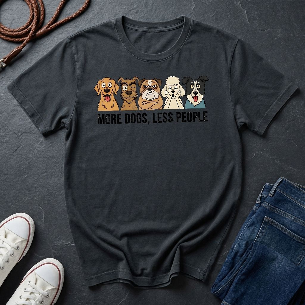 More Dogs Less People Shirt - Funny Dog Owner Gift — Comfort Colors 1717