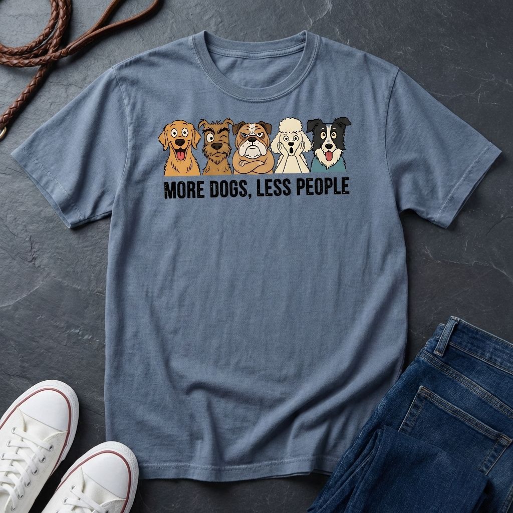 More Dogs Less People Shirt - Funny Dog Owner Gift — Comfort Colors 1717