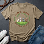 God is Great Dogs are Good People are Crazy Shirt — Comfort Colors 1717