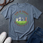 God is Great Dogs are Good People are Crazy Shirt — Comfort Colors 1717