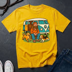 Vintage Hippie Van T-Shirt with Dogs - Retro 60s 70s Van Life Shirt — Comfort Colors 1717