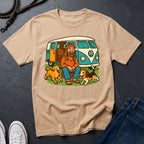 Vintage Hippie Van T-Shirt with Dogs - Retro 60s 70s Van Life Shirt - Comfort Colors 1717