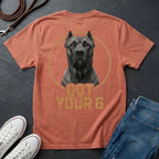 Cane Corso 'Got Your Six' Graphic Pop Art Shirt — Back Print Protective Dog Tee - Comfort Colors 1717