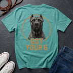 Cane Corso 'Got Your Six' Graphic Pop Art Shirt — Back Print Protective Dog Tee - Comfort Colors 1717