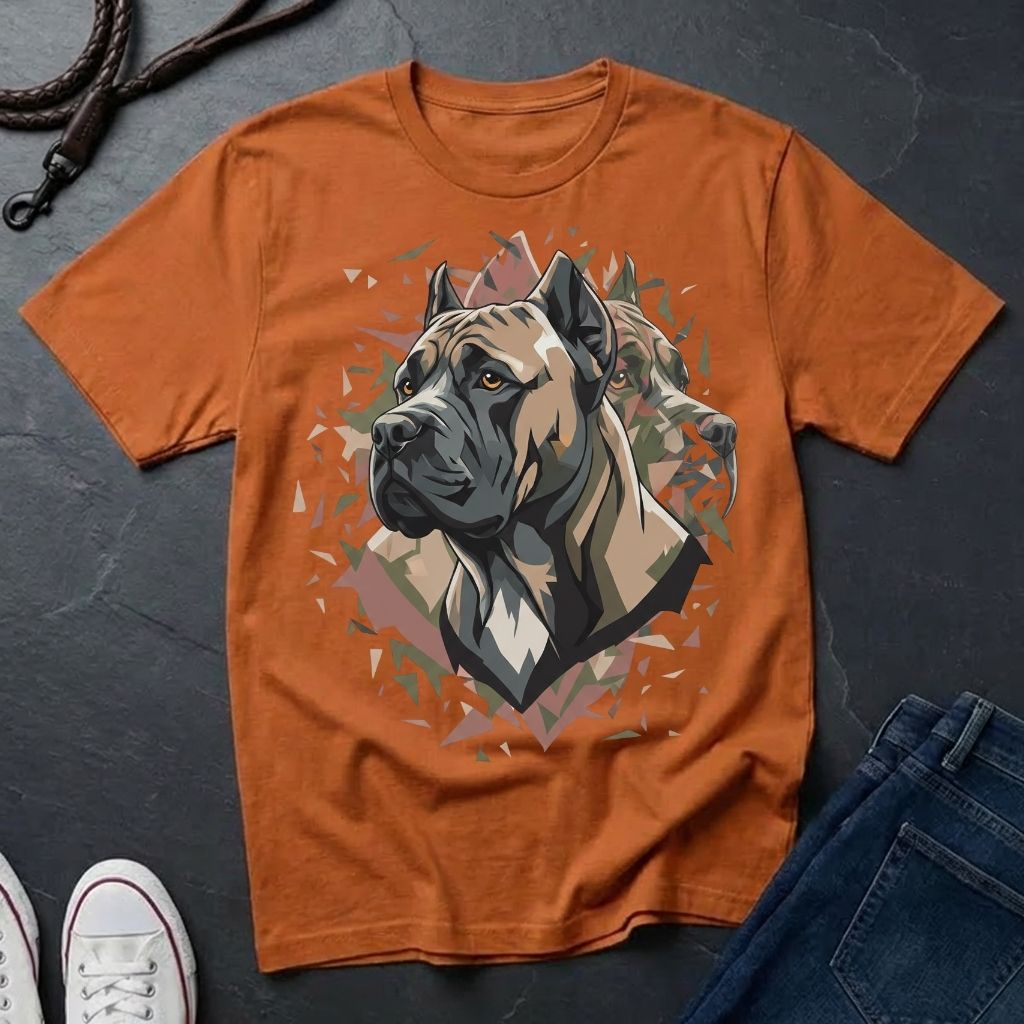 Cane Corso Geometric Graphic Shirt - Modern Bust Design Dog Tee - Comfort Colors 1717